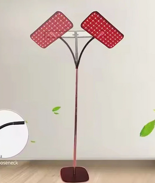 Rood Licht Therapie Paneel – 660nm en 850nm Infrarood Lamp met Timer en Verstelbare Standaard voor Gezicht en Lichaam