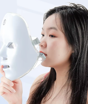 Draadloos LED Gezichts- en Nekmasker – 7 Kleuren Lichttherapie voor Huidverjonging en Versteviging