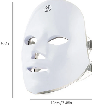 Draadloos LED Gezichts- en Nekmasker – 7 Kleuren Lichttherapie voor Huidverjonging en Versteviging