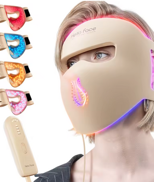 LED Gezichts- en Nekmasker 4D – 311 LED Lichttherapie met Rood en Infrarood, Flexibel Siliconen Design en Draadloos Gebruik