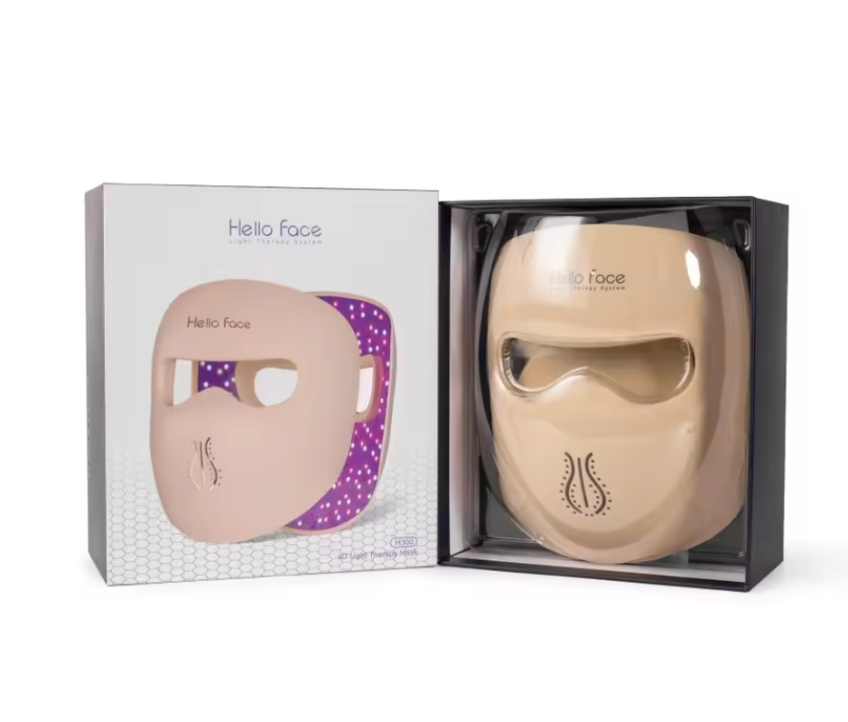 LED Gezichts- en Nekmasker 4D – 311 LED Lichttherapie met Rood en Infrarood, Flexibel Siliconen Design en Draadloos Gebruik