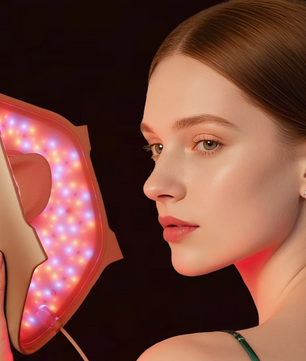 LED Gezichts- en Nekmasker 4D – 311 LED Lichttherapie met Rood en Infrarood, Flexibel Siliconen Design en Draadloos Gebruik