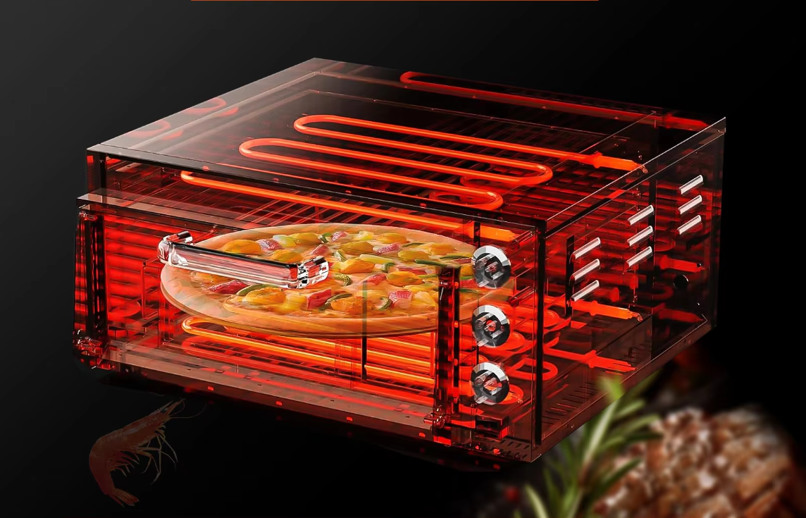 Elektrische Pizza Oven – RVS Tafelmodel met Pizzasteen, Timer en Dubbele Verwarming voor Thuis en Professioneel Gebruik (Copy)
