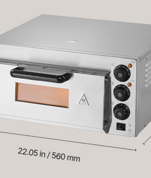Elektrische Pizza Oven – RVS Tafelmodel met Pizzasteen, Timer en Dubbele Verwarming voor Thuis en Professioneel Gebruik (Copy)