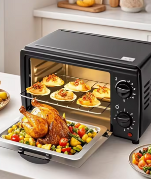 Mini Airfryer Oven 13L – Compacte Heteluchtoven met Kijkvenster en Multifunctioneel Gebruik voor Bakken en Braden
