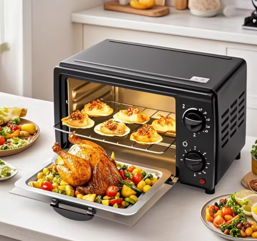 Mini Airfryer Oven 13L – Compacte Heteluchtoven met Kijkvenster en Multifunctioneel Gebruik voor Bakken en Braden