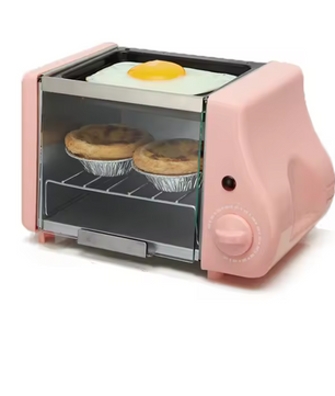 Mini Elektrische Oven 1.5L – Compacte Grill en Broodrooster met Timer voor Ontbijt en Kleine Gerechten