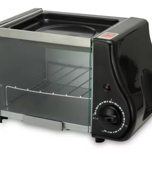 Mini Elektrische Oven 1.5L – Compacte Grill en Broodrooster met Timer voor Ontbijt en Kleine Gerechten