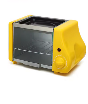 Mini Elektrische Oven 1.5L – Compacte Grill en Broodrooster met Timer voor Ontbijt en Kleine Gerechten