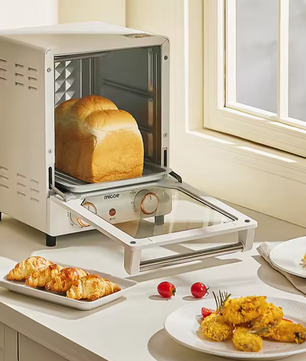 Mini Elektrische Oven – Multifunctionele RVS Bak- en Grilloven met Grote Capaciteit en Nauwkeurige Temperatuurregeling