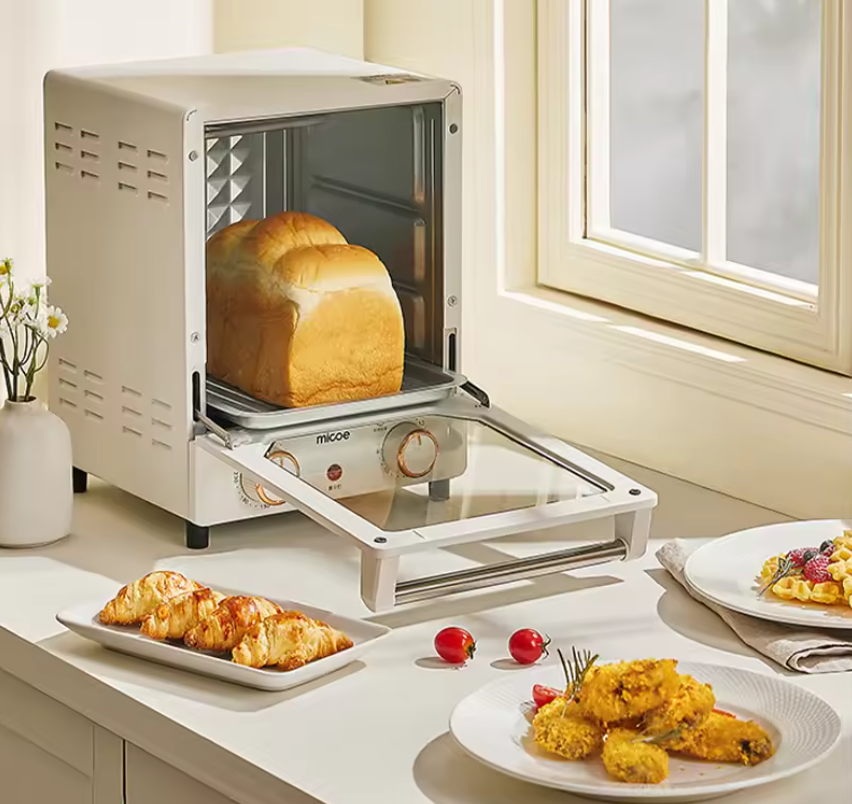 Mini Elektrische Oven – Multifunctionele RVS Bak- en Grilloven met Grote Capaciteit en Nauwkeurige Temperatuurregeling