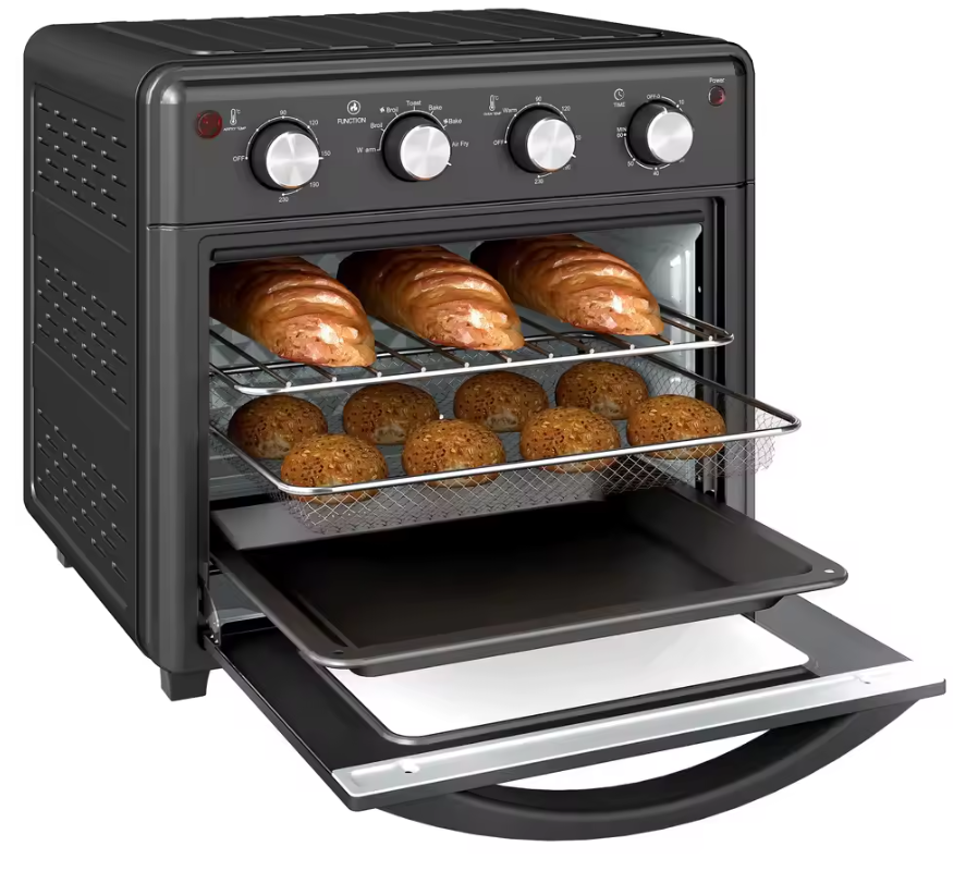 Multifunctionele Tafel Oven 30L – Elektrische Heteluchtoven met 7 Functies, Timer en Instelbare Temperatuur