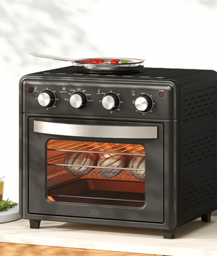 Multifunctionele Tafel Oven 30L – Elektrische Heteluchtoven met 7 Functies, Timer en Instelbare Temperatuur
