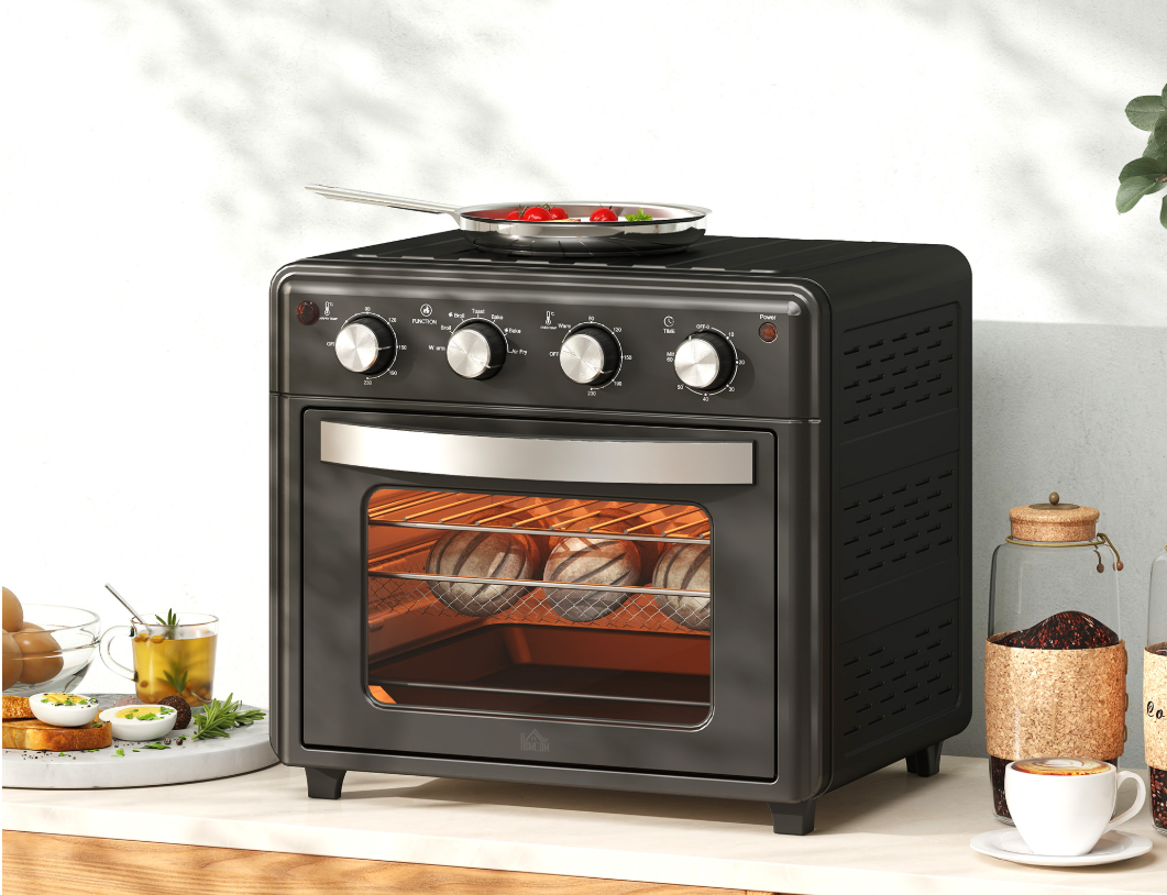 Multifunctionele Tafel Oven 30L – Elektrische Heteluchtoven met 7 Functies, Timer en Instelbare Temperatuur