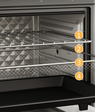 Multifunctionele Tafel Oven 30L – Elektrische Heteluchtoven met 7 Functies, Timer en Instelbare Temperatuur