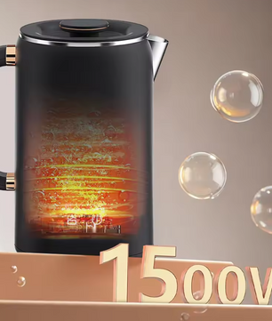 Elektrische Waterkoker 1.7L – 1500W met Temperatuurregeling, Warmhoudfunctie en Digitaal Display