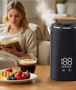 Elektrische Waterkoker 1.7L – 1500W met Temperatuurregeling, Warmhoudfunctie en Digitaal Display