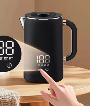 Elektrische Waterkoker 1.7L – 1500W met Temperatuurregeling, Warmhoudfunctie en Digitaal Display