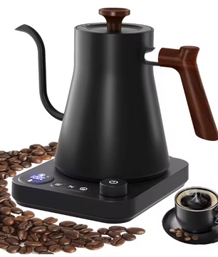 Elektrische Gooseneck Waterkoker 900ml – Precisie Schenktuit met Temperatuurregeling voor Koffie en Thee