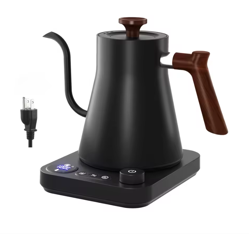 Elektrische Gooseneck Waterkoker 900ml – Precisie Schenktuit met Temperatuurregeling voor Koffie en Thee