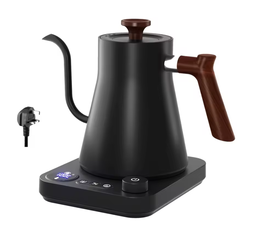 Elektrische Gooseneck Waterkoker 900ml – Precisie Schenktuit met Temperatuurregeling voor Koffie en Thee