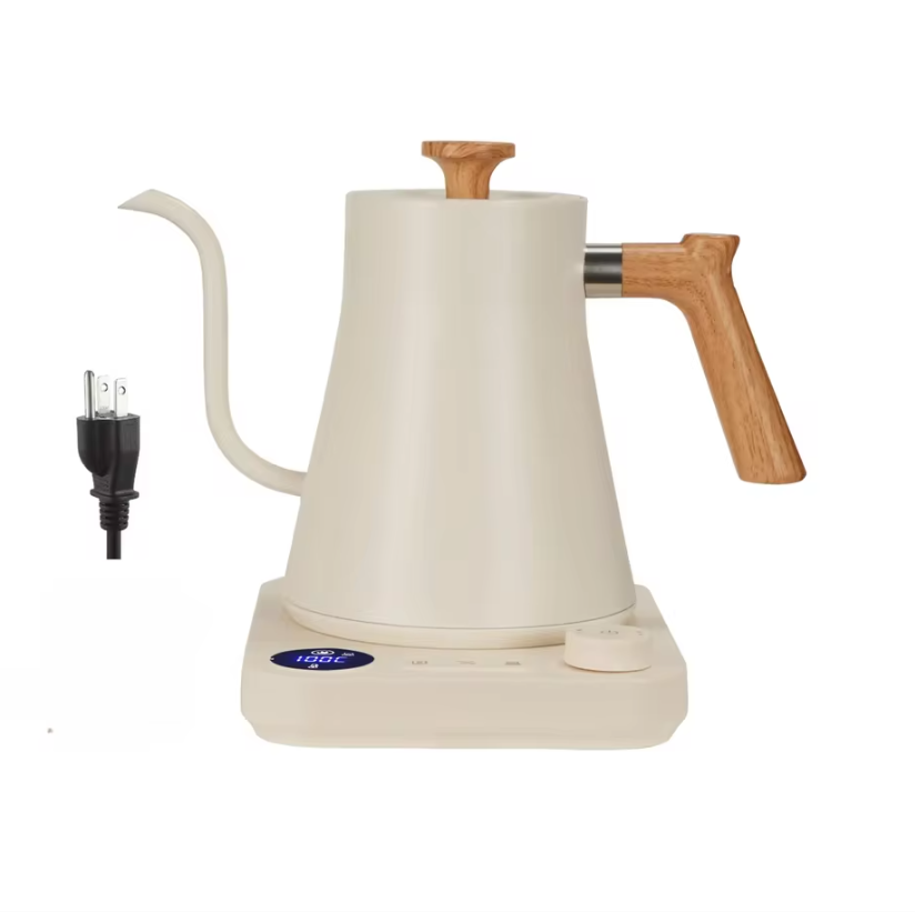 Elektrische Gooseneck Waterkoker 900ml – Precisie Schenktuit met Temperatuurregeling voor Koffie en Thee