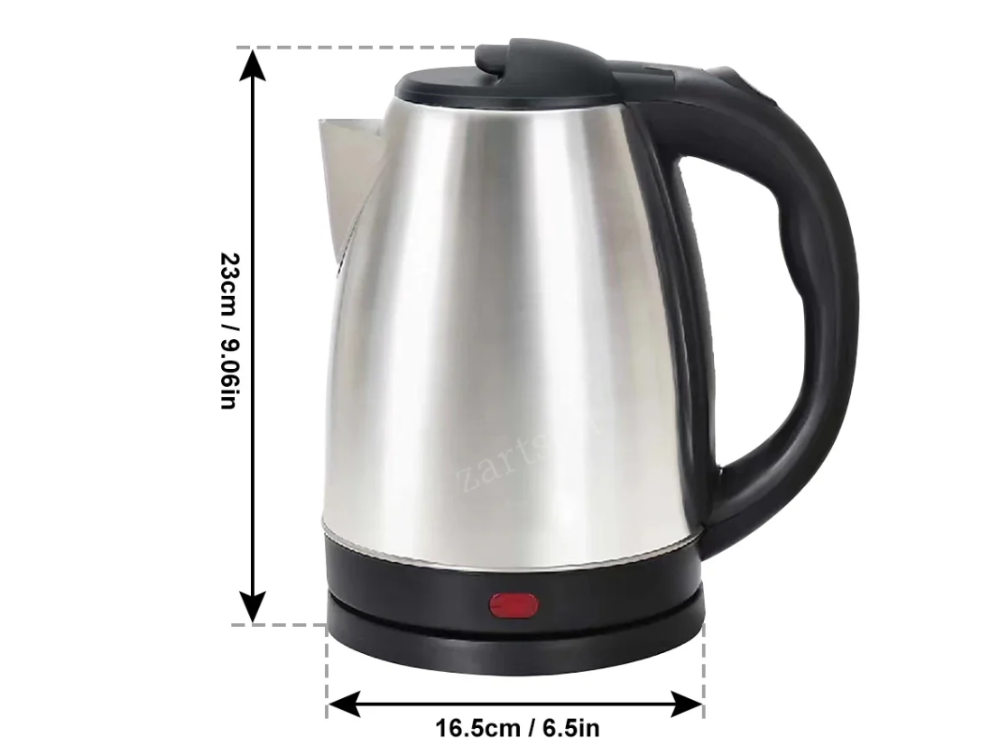 Elektrische Waterkoker 2.0L – RVS Kettle met Afneembare Basis en Snelle Verwarming