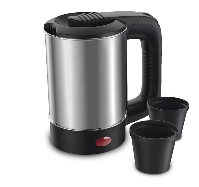 Mini Elektrische Waterkoker 0.5L – RVS Reis Kettle 1000W Compact en Draagbaar
