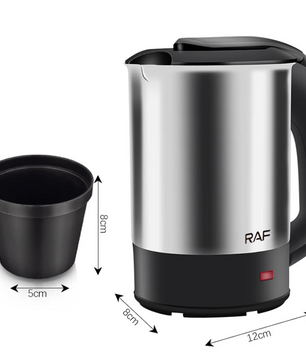 Mini Elektrische Waterkoker 0.5L – RVS Reis Kettle 1000W Compact en Draagbaar