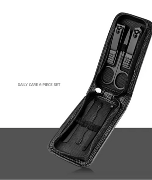 Nagelknipper Set 6-delig – RVS Manicure Pedicure Set met Etui
