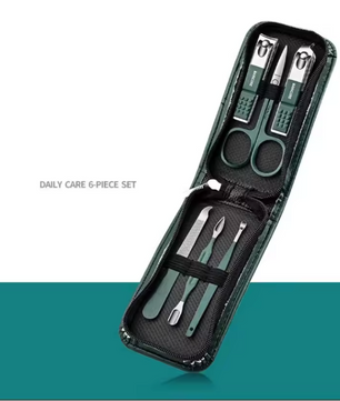 Nagelknipper Set 6-delig – RVS Manicure Pedicure Set met Etui