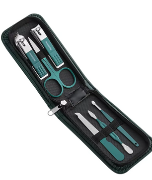 Nagelknipper Set 6-delig – RVS Manicure Pedicure Set met Etui