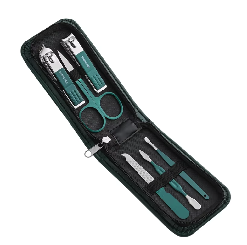 Nagelknipper Set 6-delig – RVS Manicure Pedicure Set met Etui