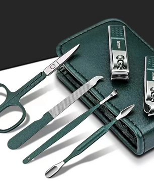 Nagelknipper Set 6-delig – RVS Manicure Pedicure Set met Etui