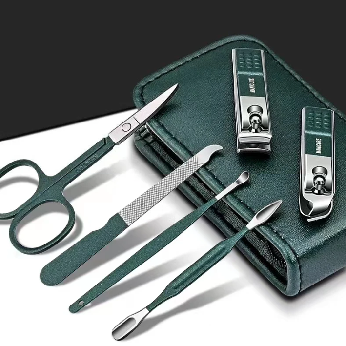 Nagelknipper Set 6-delig – RVS Manicure Pedicure Set met Etui