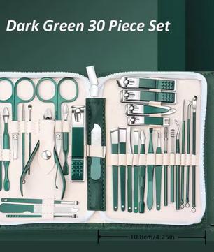 Manicure Pedicure Set 30-delig – RVS Nagelverzorging Kit met Etui