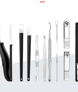 12-delige Manicure- en Pedicureset – Professionele Nagelverzorging met Precisie-instrumenten