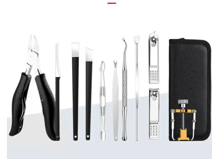12-delige Manicure- en Pedicureset – Professionele Nagelverzorging met Precisie-instrumenten