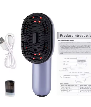 Elektrische Hoofdhuid Massageborstel met Spray – Haarverzorging en Vibratiekam met Olie Applicator