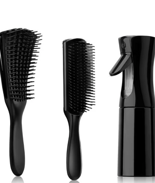 12-delige Haarverzorgingsset – Ontklitborstels, Sprayfles 200 ml, Kam en Hoofdhuid Massageborstel