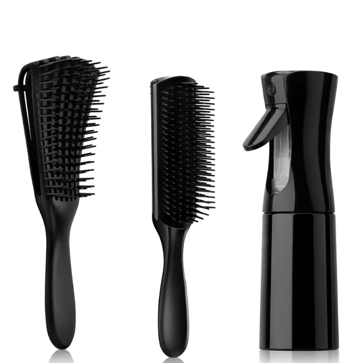 12-delige Haarverzorgingsset – Ontklitborstels, Sprayfles 200 ml, Kam en Hoofdhuid Massageborstel