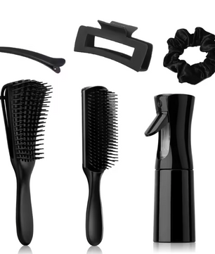 12-delige Haarverzorgingsset – Ontklitborstels, Sprayfles 200 ml, Kam en Hoofdhuid Massageborstel