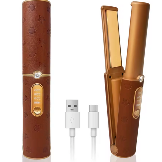 Draadloze 2-in-1 Stijltang en Krultang – Oplaadbare Mini Hair Styler voor Onderweg