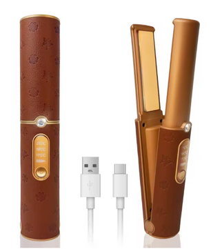 Draadloze 2-in-1 Stijltang en Krultang – Oplaadbare Mini Hair Styler voor Onderweg