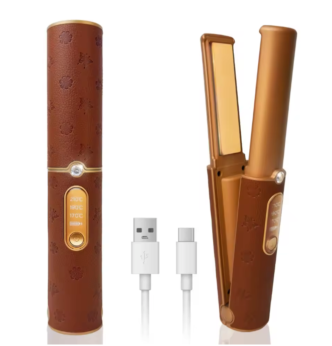 Draadloze 2-in-1 Stijltang en Krultang – Oplaadbare Mini Hair Styler voor Onderweg