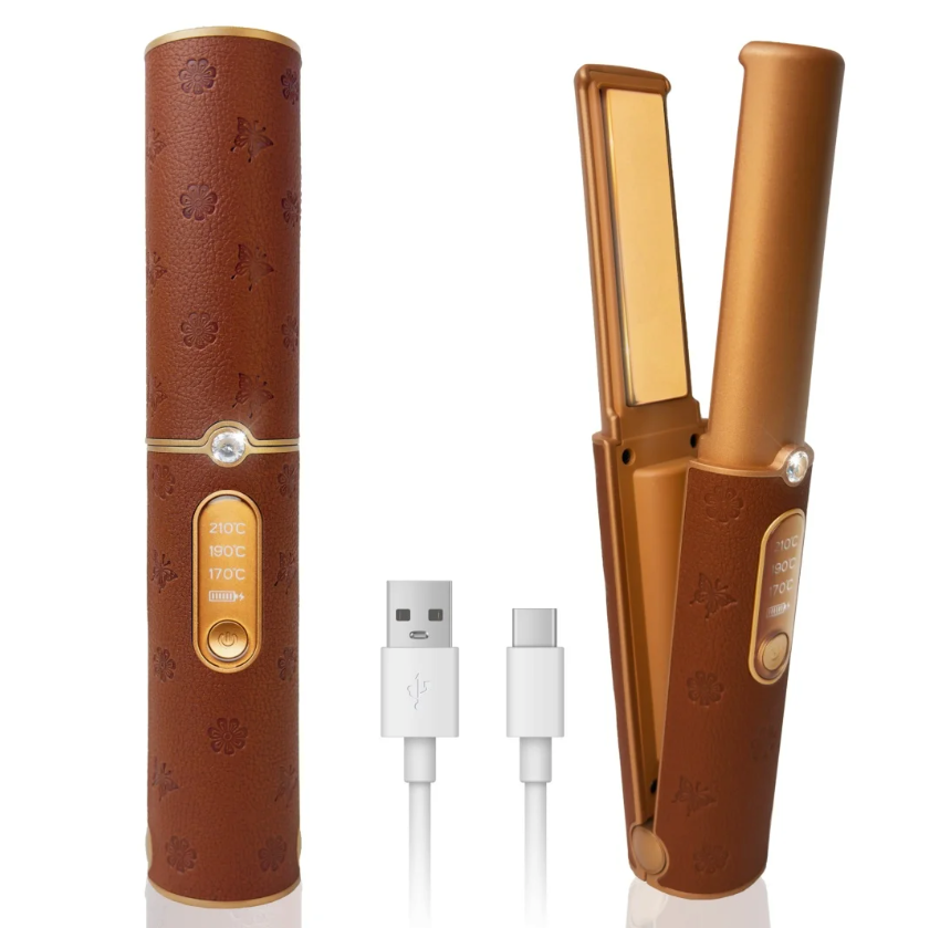 Draadloze 2-in-1 Stijltang en Krultang – Oplaadbare Mini Hair Styler voor Onderweg