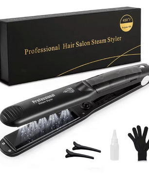 Stoom Stijltang – Keramische 2-in-1 Hair Straightener en Krultang met Snelle Opwarming