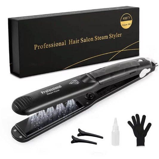 Stoom Stijltang – Keramische 2-in-1 Hair Straightener en Krultang met Snelle Opwarming