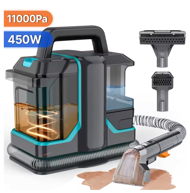 Vlekkenreiniger 750W – Handheld Tapijt- en Bankreiniger met Spray en Zuigfunctie