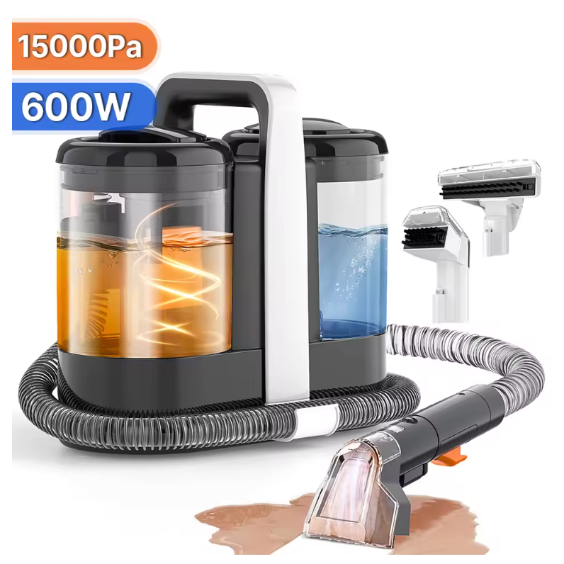 Vlekkenreiniger 750W – Handheld Tapijt- en Bankreiniger met Spray en Zuigfunctie